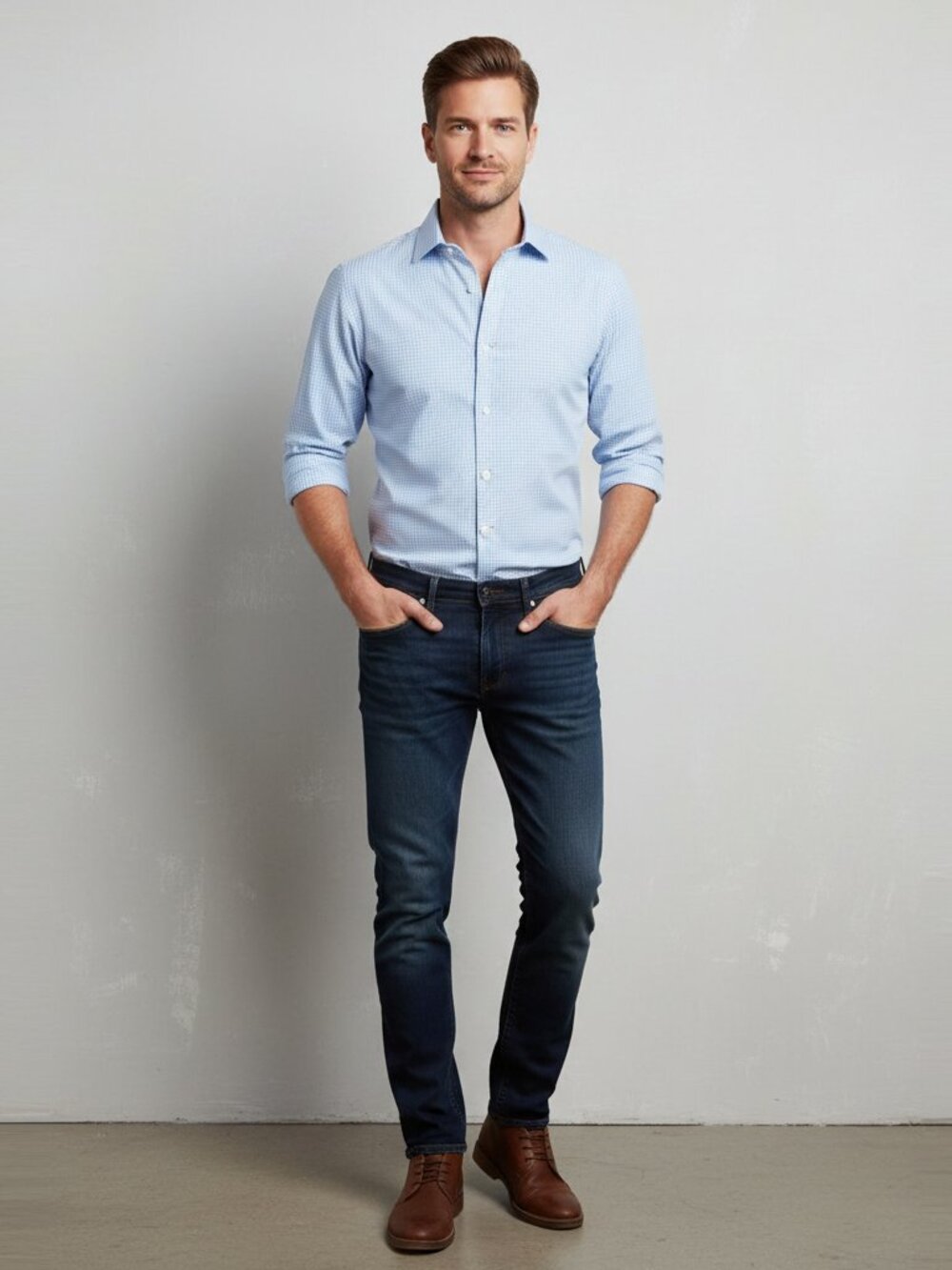 Bonobos Raleigh Slim Fit Plaid Button Down Shirt Blue Large